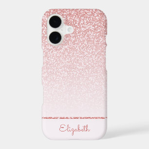Blush Pink Rose Gold Glitter Stripe Personalised