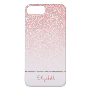 Blush Pink Rose Gold Glitter Stripe Personalised Case-Mate iPhone Case