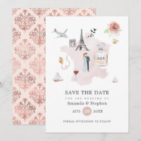 Blush Pink & Rose Gold Paris Destination Wedding