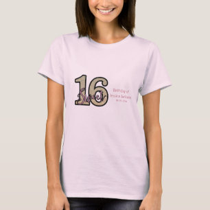 Blush Pink  Rose Gold Sweet Sixteen T-Shirt