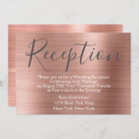 Blush Pink Rose Gold Wedding Reception