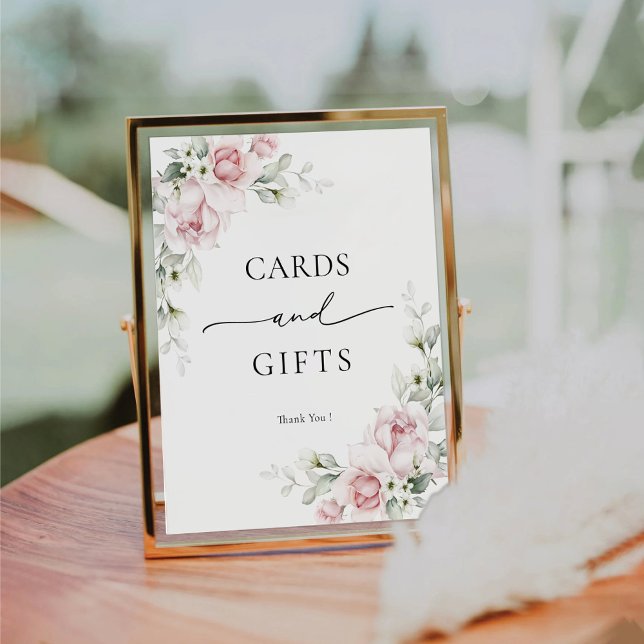 Blush Pink Roses Cards and Gifts Sign (Creator Uploaded)