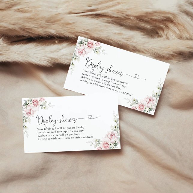 Blush Pink Roses Display Shower Enclosure Card (Creator Uploaded)