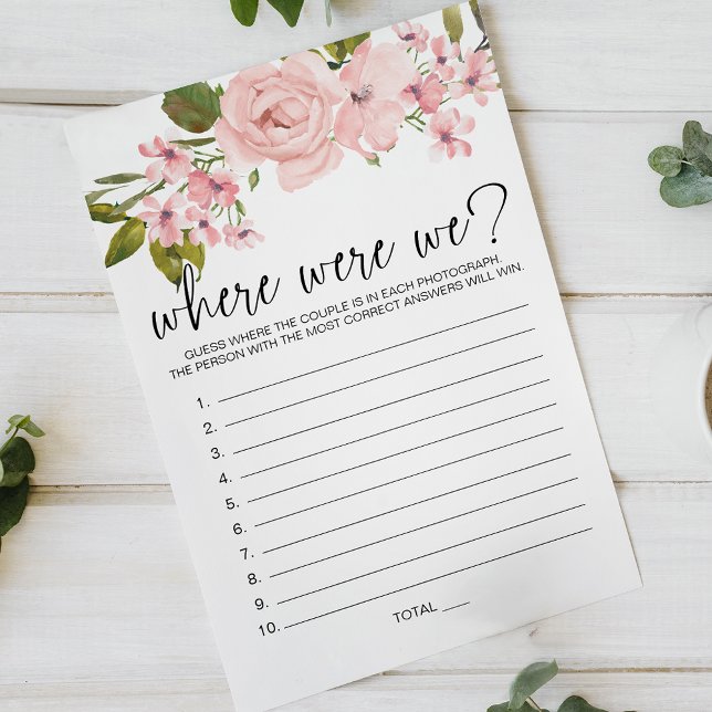 Blush Pink Roses Floral Game Where Were We Flyer (Creator Uploaded)