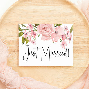 Blush Pink Roses Floral Just Married
