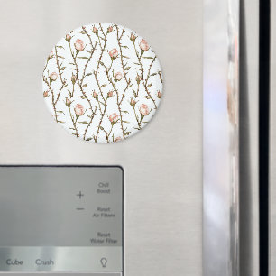 Blush Pink Roses Floral Magnet