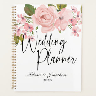 Blush Pink Roses Floral Wedding Planner