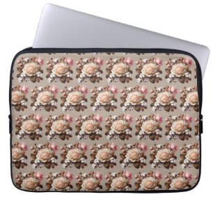 Blush Pink roses flowers floral Laptop Sleeve