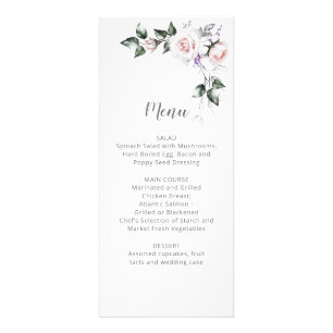 Blush Pink Roses Purple Wildflowers Wedding   Menu