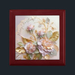 Blush Pink Roses Sculpture Gift Box<br><div class="desc">This Rose sculpture makes a wonderful addition to any Christmas celebration or as a cherished gift to celebrate the season. Its light delicate colours and intricate details are sure to delight and inspire all who behold it. The overall effect of the sculptured roses is one of joy and celebration, with...</div>