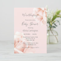 Blush Pink Roses We’re Adopting Script Baby Shower