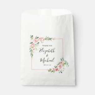 Blush Pink Roses Wedding Favour Bags
