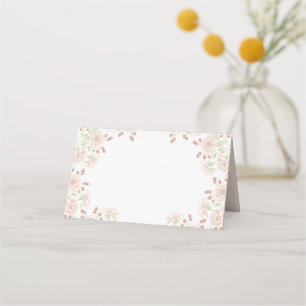 Blush Pink Roses Wedding Place Card