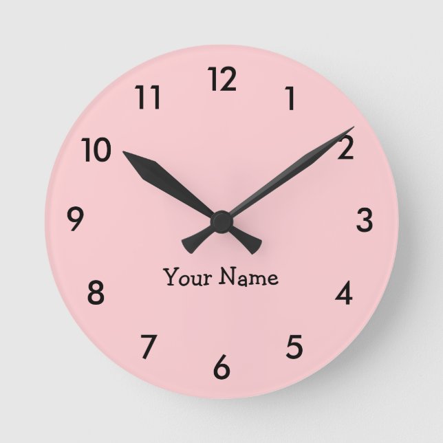 Blush Pink Round Clock (Front)