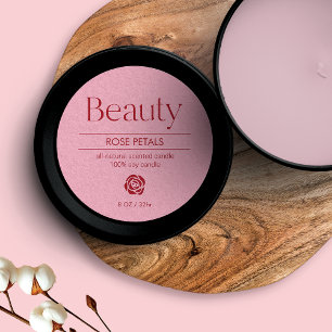 Blush Pink Round Product Label 