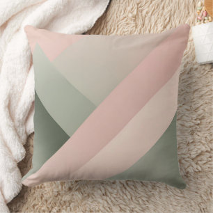 Blush Pink & Sage green AI art  Cushion