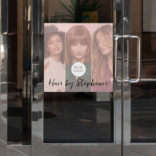Blush Pink Script Logo 3 Photo Hair Salon