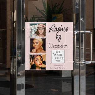 Blush Pink Script Logo 3 Photo Lash Tech Business