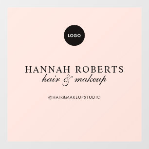 Blush Pink Script Logo Hair Makeup Studio