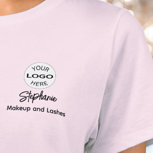 Blush Pink Script Logo Makeup Staff T-Shirt