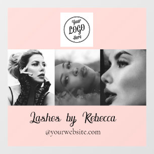 Blush Pink Script Logo Photo Eye Lashes Studio