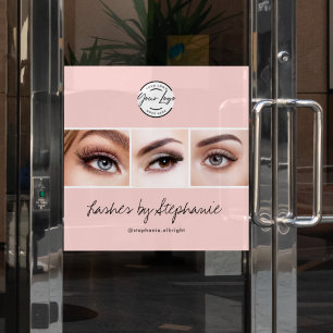 Blush Pink Script Logo Photo Lashes Studio
