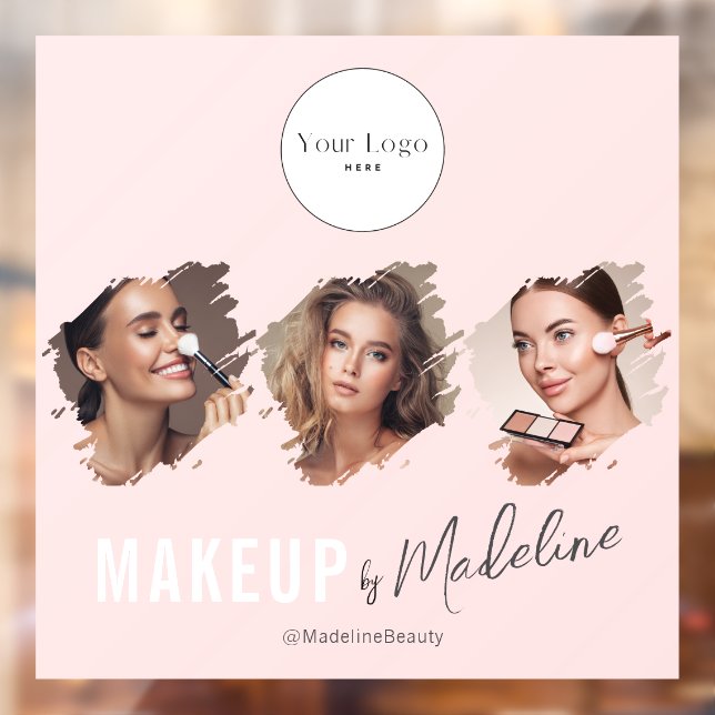 Blush Pink Script Logo Photo Makeup Studio (Sheet 2)