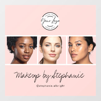 Blush Pink Script Logo Photo Makeup Studio