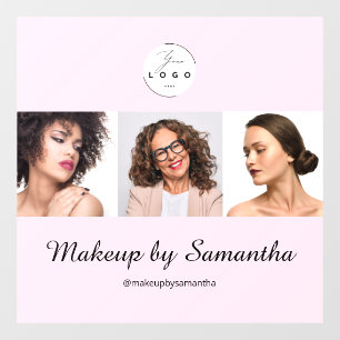 Blush Pink Script Logo Photo Makeup Studio
