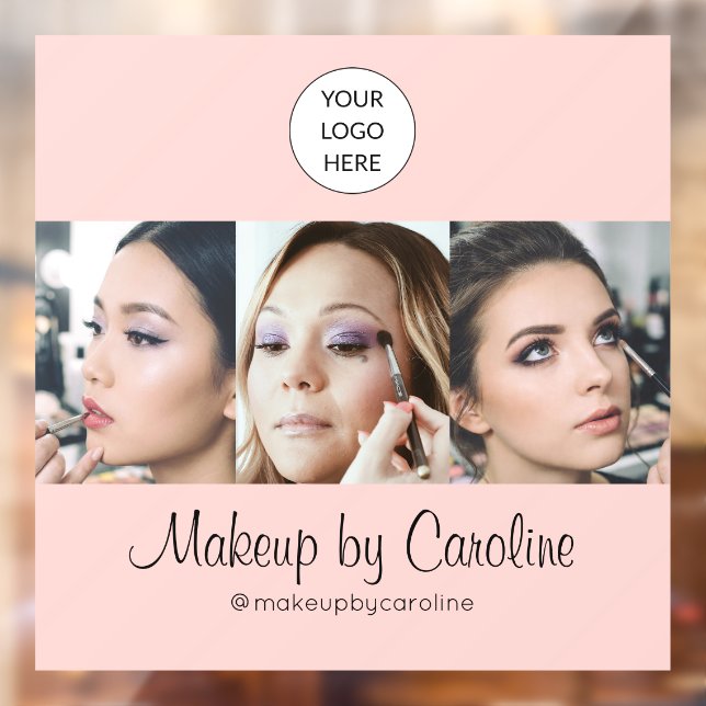 Blush Pink Script Logo Photo Makeup Studio (Sheet 2)