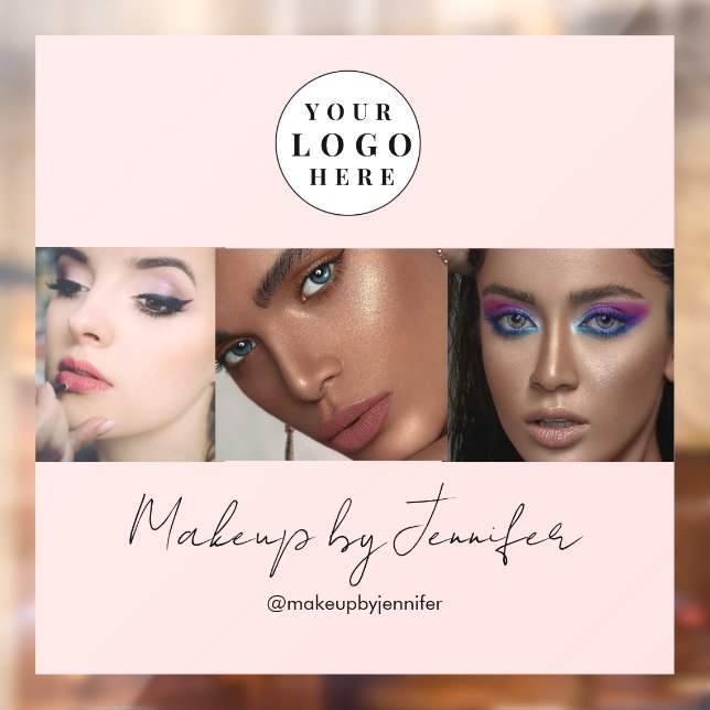 Blush Pink Script Logo Photo Makeup Studio (Sheet 2)