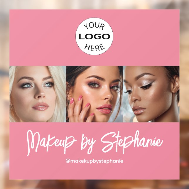 Blush Pink Script Logo Photo Makeup Studio (Sheet 2)