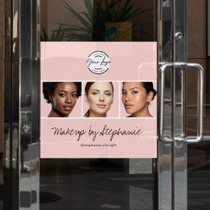 Blush Pink Script Logo Photo Makeup Studio