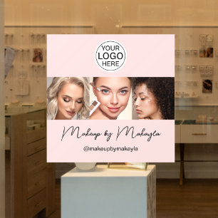 Blush Pink Script Logo Photo Makeup Studio