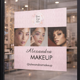 Blush Pink Script Logo Photo Makeup Studio