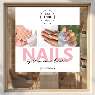 Blush Pink Script Logo Photo Nail Salon