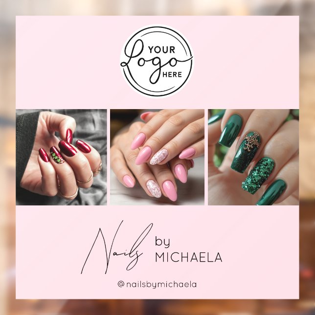 Blush Pink Script Logo Photo Nail Studio  (Sheet 2)