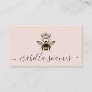 Blush Pink Script Signature Calling Card