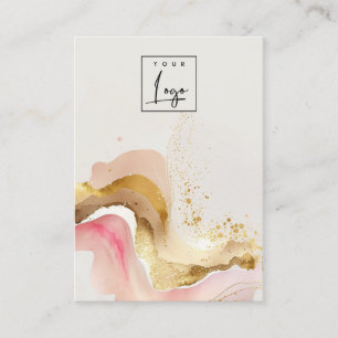 Blush Pink Shiny Glitter Blank Jewelry Display Business Card
