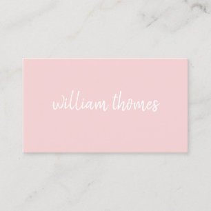 Blush Pink Signature Handwritten Business Style Card