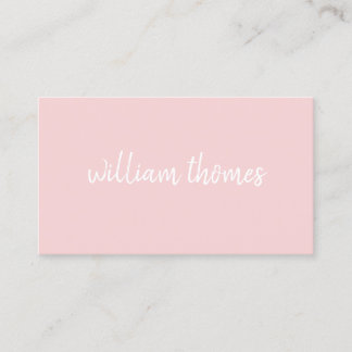 Blush Pink Signature Handwritten Business Style Card