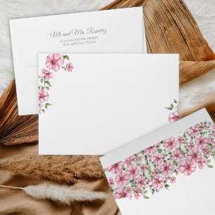 Blush Pink Silver Mis Quince Glitter Quinceañera Envelope