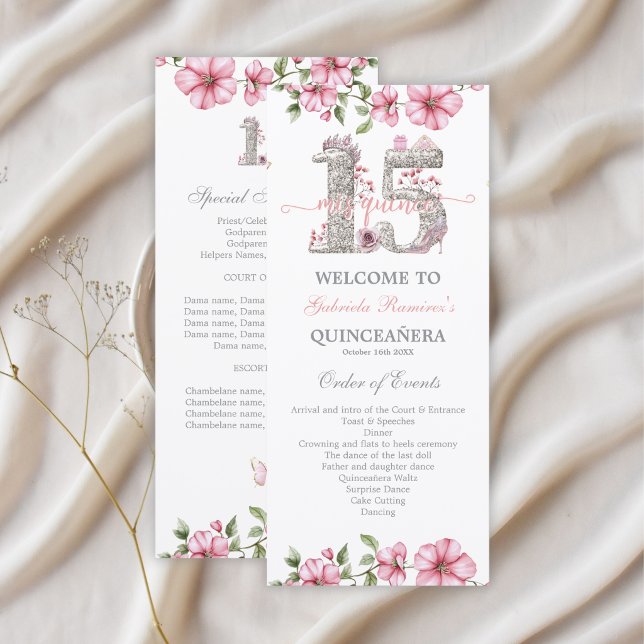 Blush Pink Silver Mis Quince Quiñceanera (Creator Uploaded)