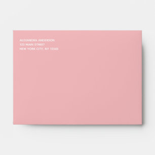 Blush Pink Simple Minimalist Coloured Envelope