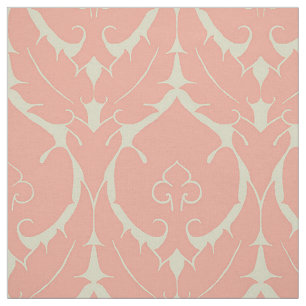 Blush Pink Simple Renaissance Damask Fabric