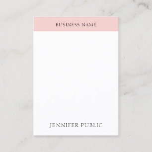 Blush Pink Simple Trendy Modern Elegant Template Business Card