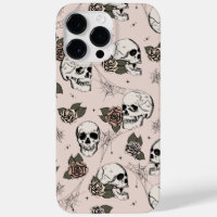 Blush Pink Skulls and Roses