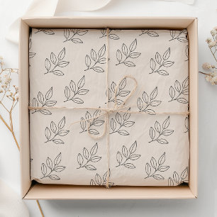 Blush Pink Small Business Minimalist Botanical Tissue Paper