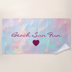 Blush Pink Soft Mint Gold Luxury Modern Collection Beach Towel