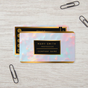Blush Pink Soft Mint Gold Luxury Modern Collection Business Card